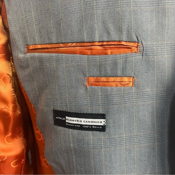 Bianco Brioni Two Button Wool Silk Blend Blazer - Picture 8 of 12